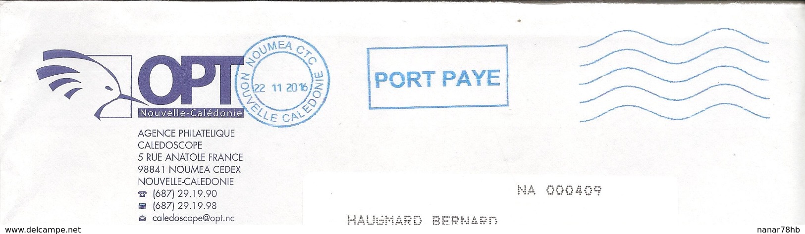 Flamme Port Payé (oblitération Du 22/11/2016) - Cartas & Documentos