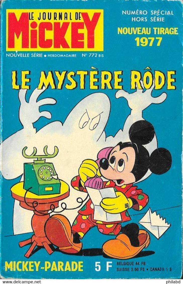 Mickey-Parade 772 Bis "Le Mystère Rôde" Edi-Monde 1977 BE - Mickey Parade