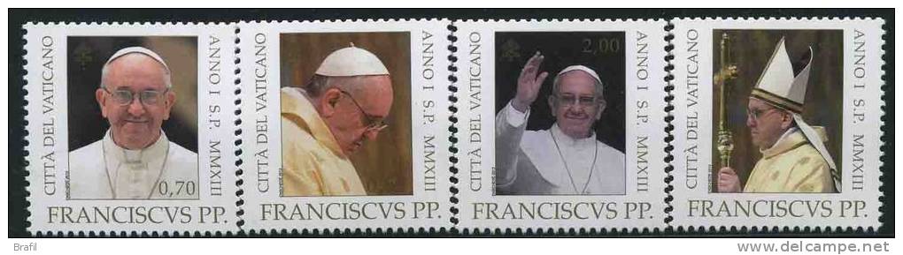 2013 Vaticano, Incoronazione Papa Francesco, Serie Completa Nuova (**) - Unused Stamps