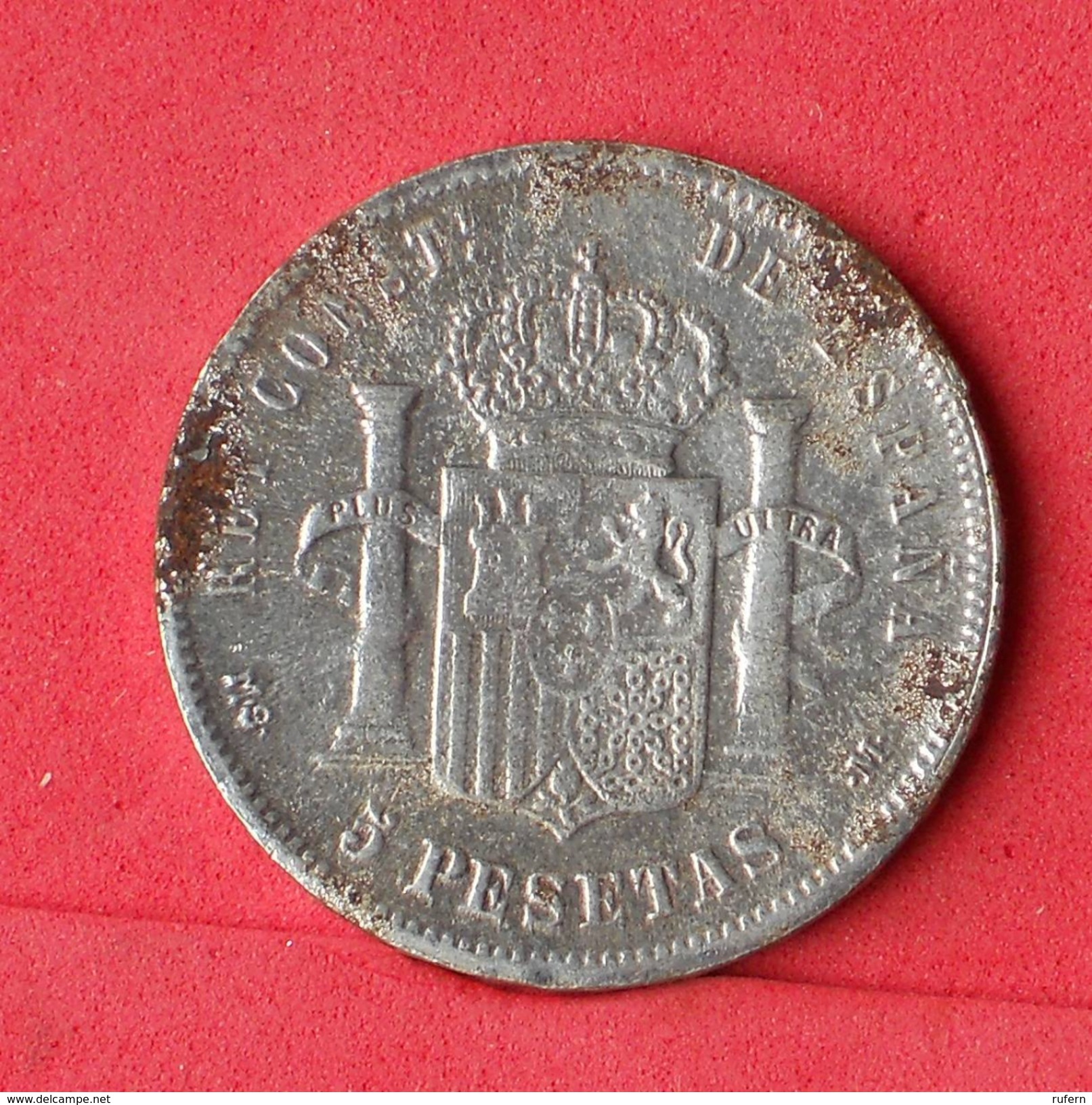 SPAIN 5 PESETAS 1888 - REPLICA -  21 GRS 37 DIM     - (Nº18050) - Autres & Non Classés