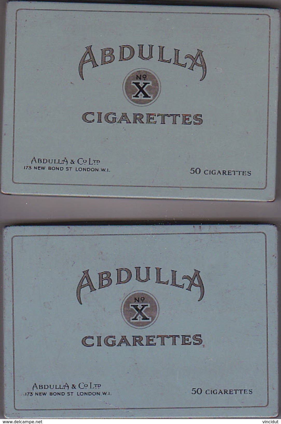 Cigarettes Abdulla - Boites à Tabac Vides