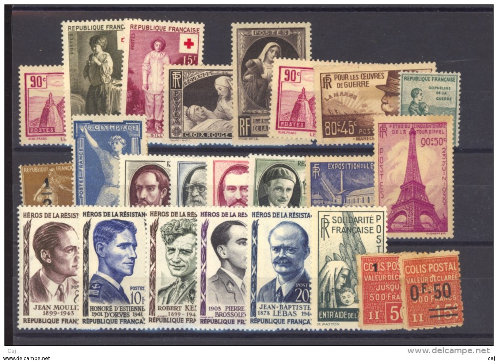 CLX  049  -  France  :  24 Timbres * , Tous TB - Collections