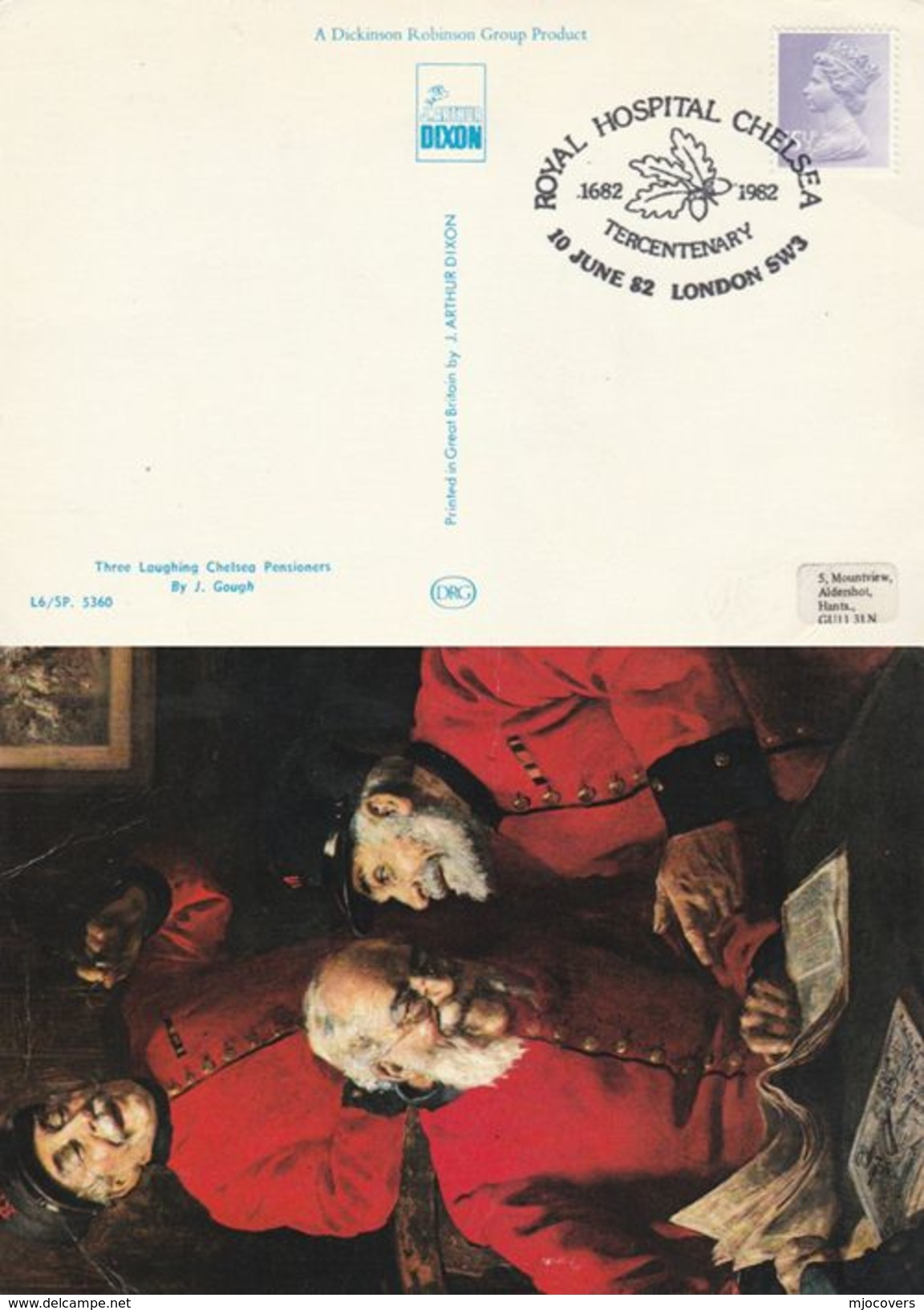 1982 ROYAL  HOSPITAL CHELSEA Tecentenary EVENT COVER Card GB Stamps Medicine Health Military Oak Leaves Acorn Tree - Medicine