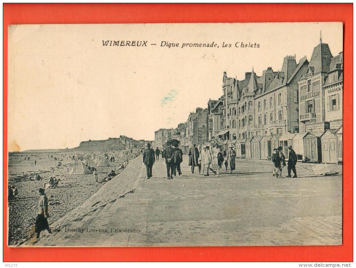 IBD-10  Wimereux  Digue Promenade, Les Chalets.  Circulé En 1925, Timbre Manque - Autres & Non Classés