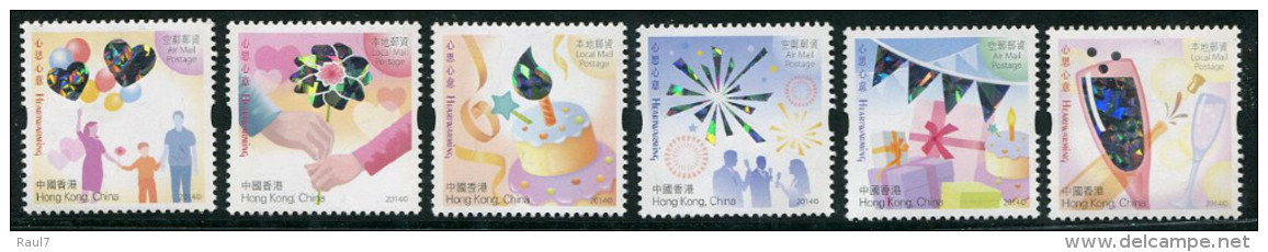 HONG KONG 2014 - Hologrames, Timbres D'occasions, Heartwarming Stamps - 6 Val Neuf // Mnh - Unused Stamps