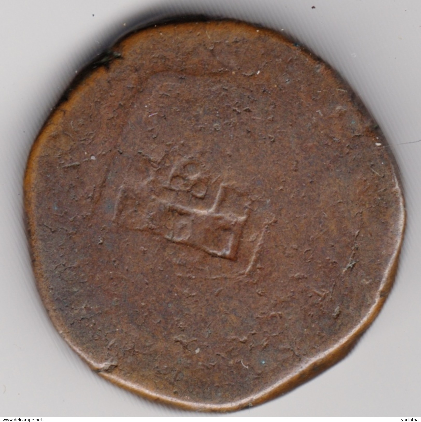 @Y@    India Portugees   1826 - 1834   1/2 Tanga  Rare Coin  (4907 ) - India