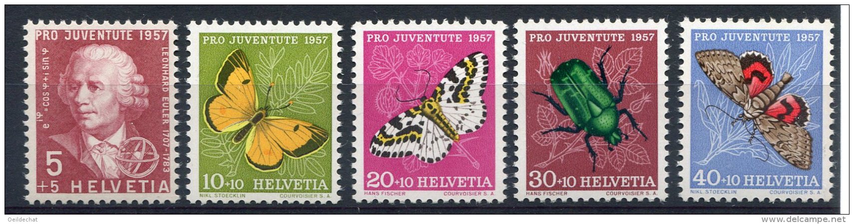 2093  -  SUISSE  N° 597/01 **  Série  Pro   Juventute     1957      LUXE - Unused Stamps