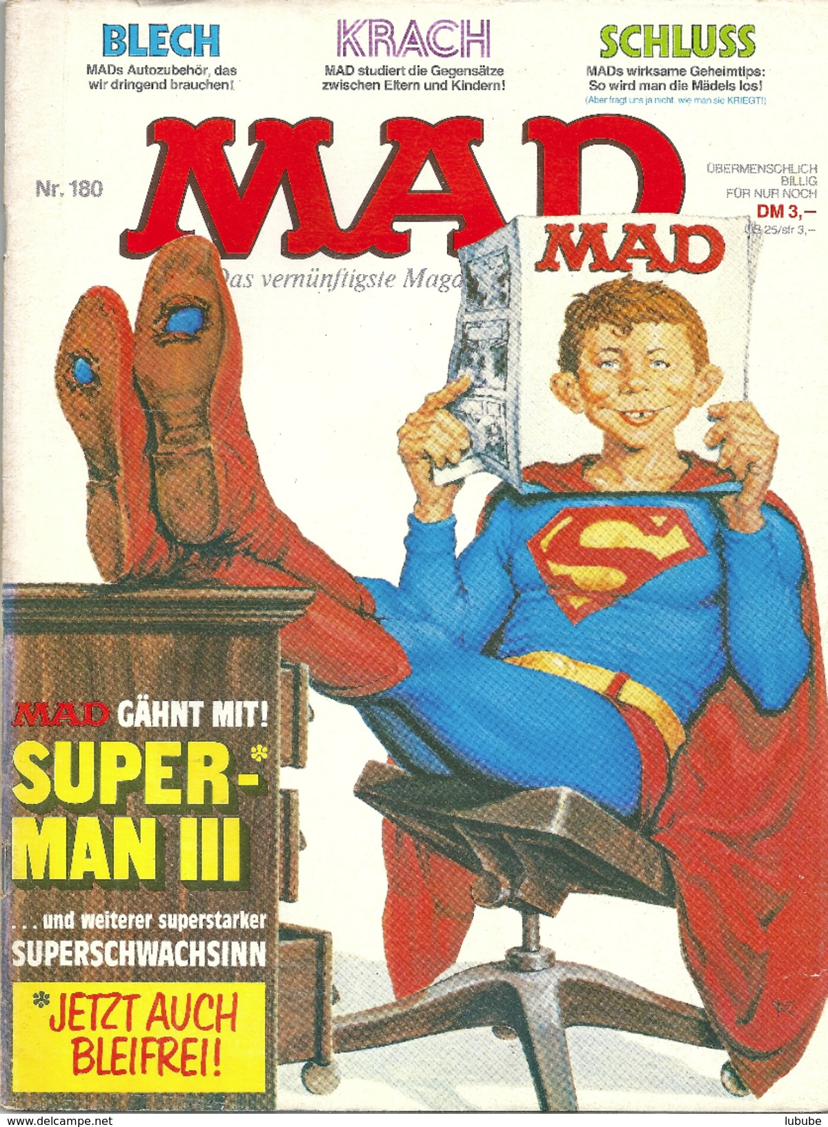 MAD Comic Nr. 180  "Superman III"          1983 - Sonstige & Ohne Zuordnung