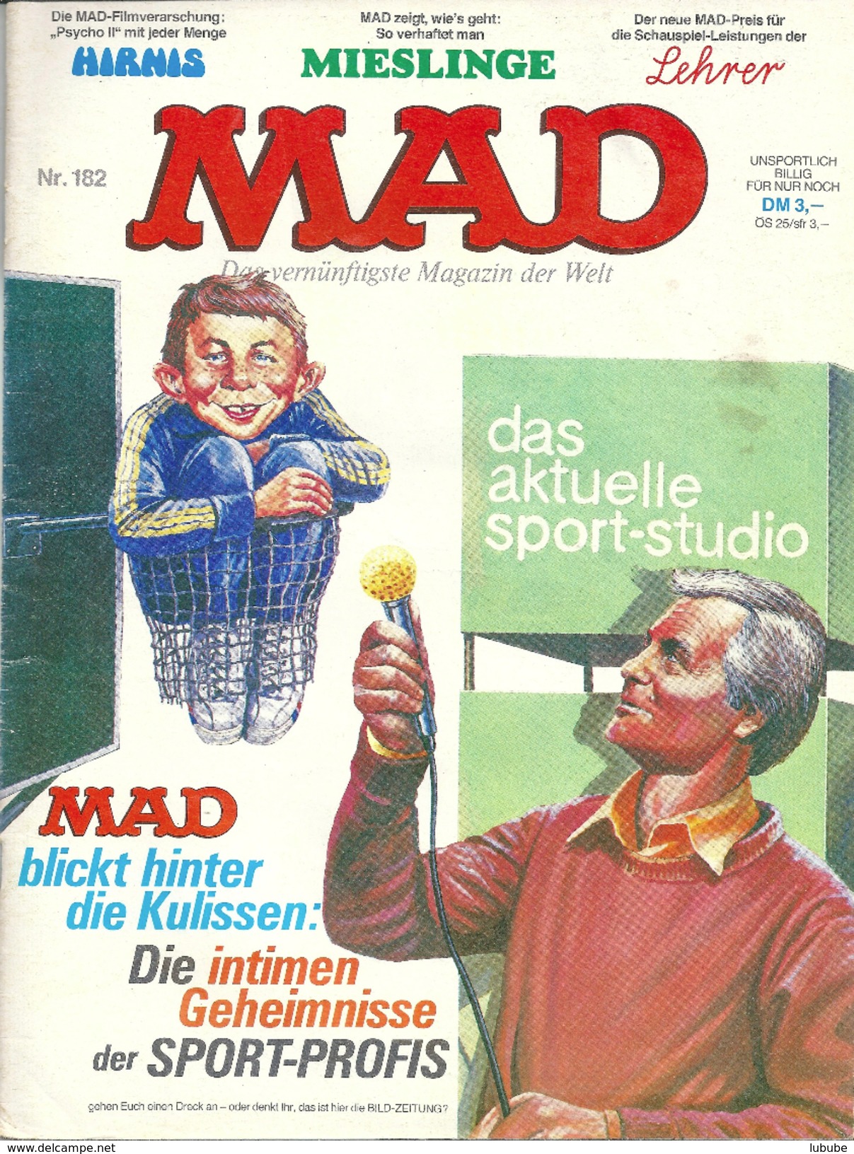 MAD Comic Nr. 182  "Das Aktuelle Sportstudio"          1984 - Sonstige & Ohne Zuordnung