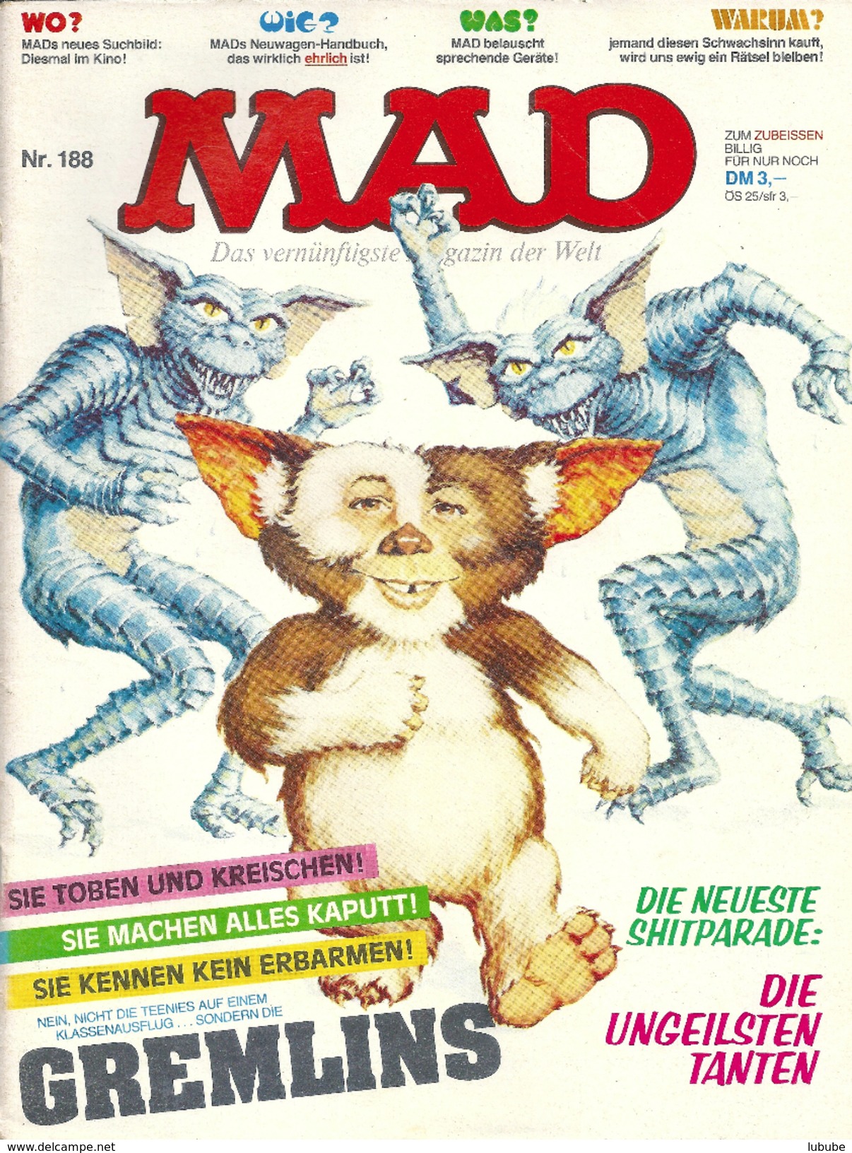 MAD Comic Nr. 188  "Gremlins"          1984 - Autres & Non Classés