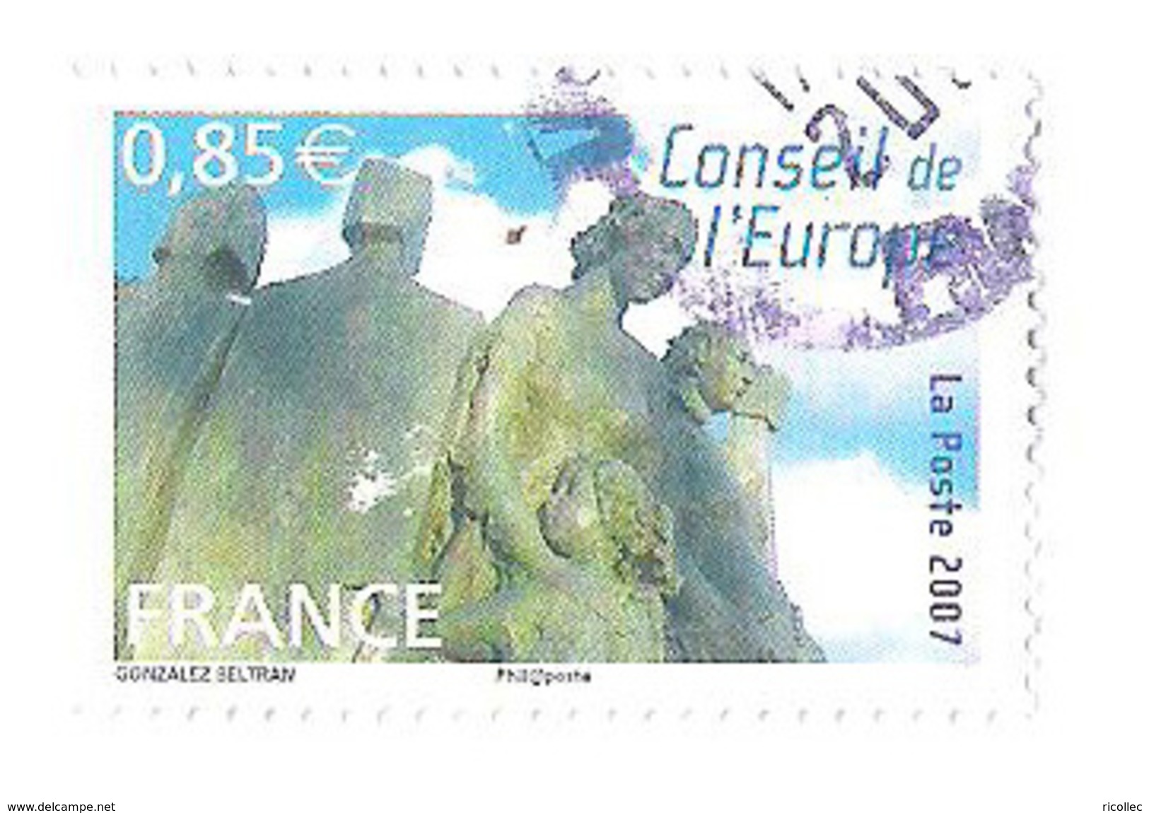 Used Stamp Timbre Oblitéré Europarat Conseil Europe France 2007 - Gebraucht