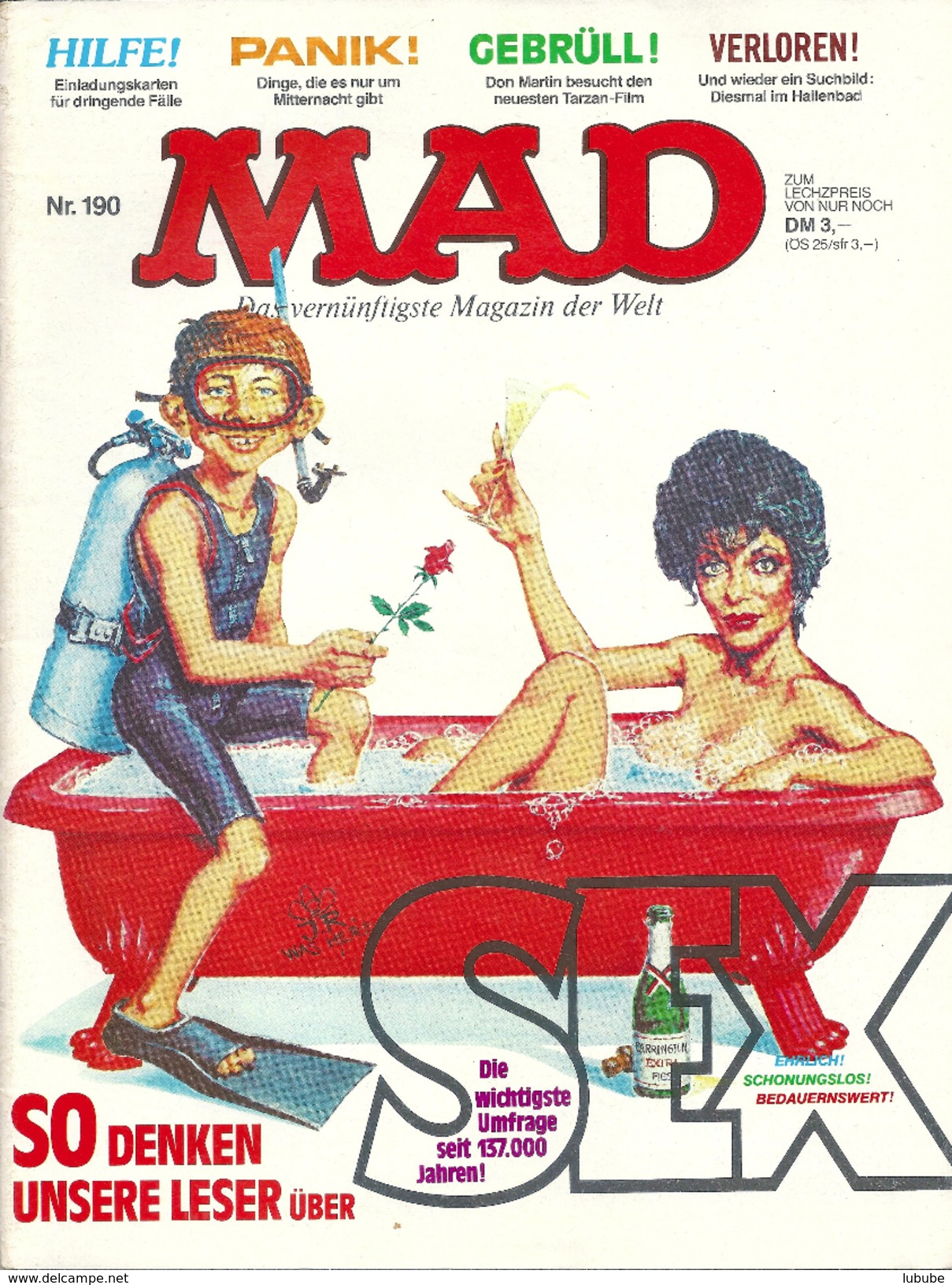 MAD Comic Nr. 190  "Joan Collins"          1985 - Sonstige & Ohne Zuordnung