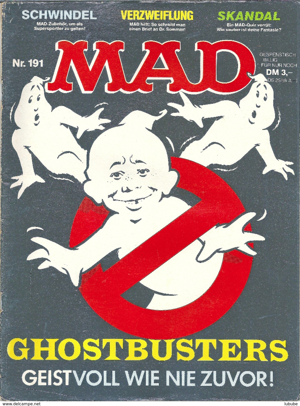 MAD Comic Nr. 191  "Ghostbusters"          1985 - Autres & Non Classés