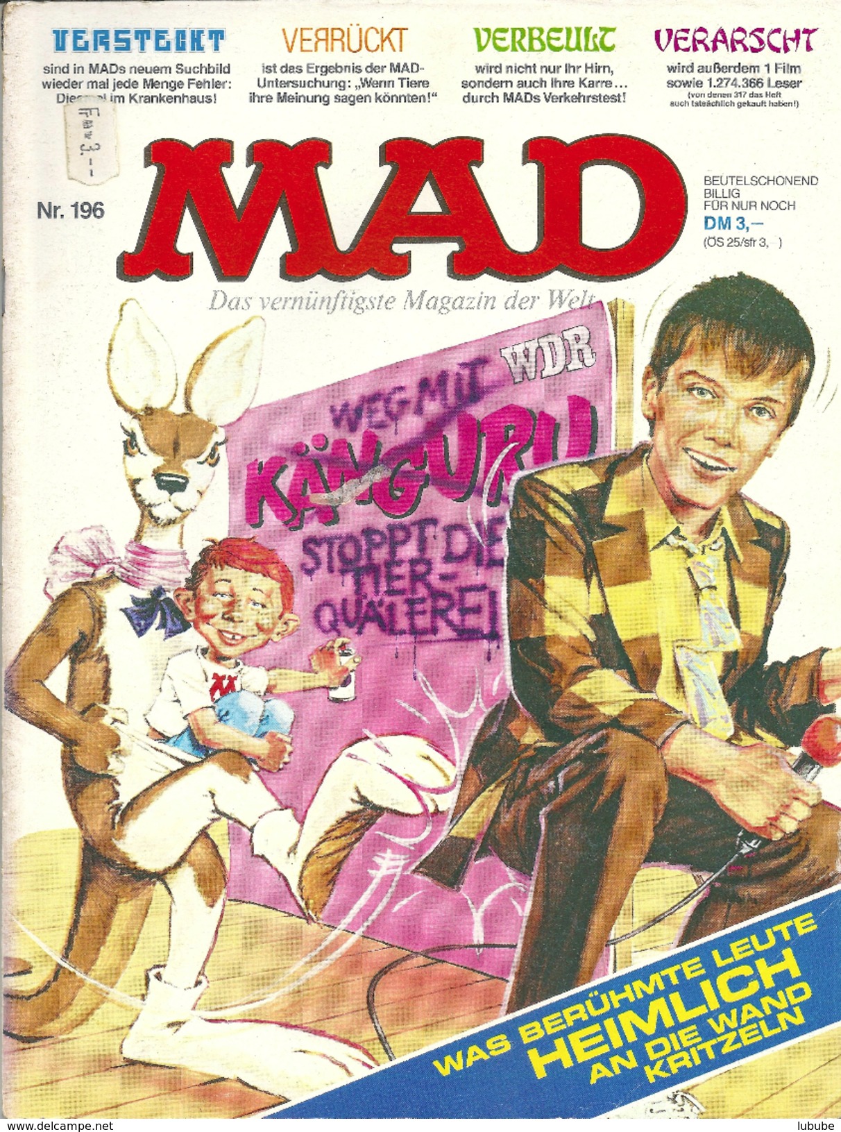 MAD Comic Nr. 196  "Hape Kerkeling"          1985 - Autres & Non Classés