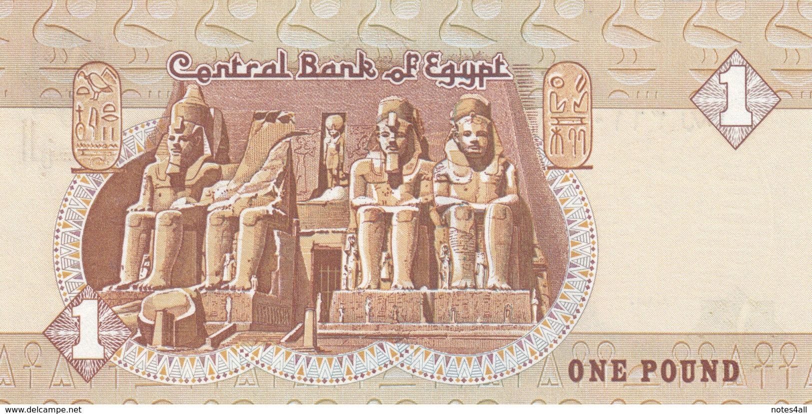 EGYPT 1 EGP POUND 1999 P-50e SIG/ ISMAEL #19 REPLACEMENT 500 TST 3 */* - Egypt