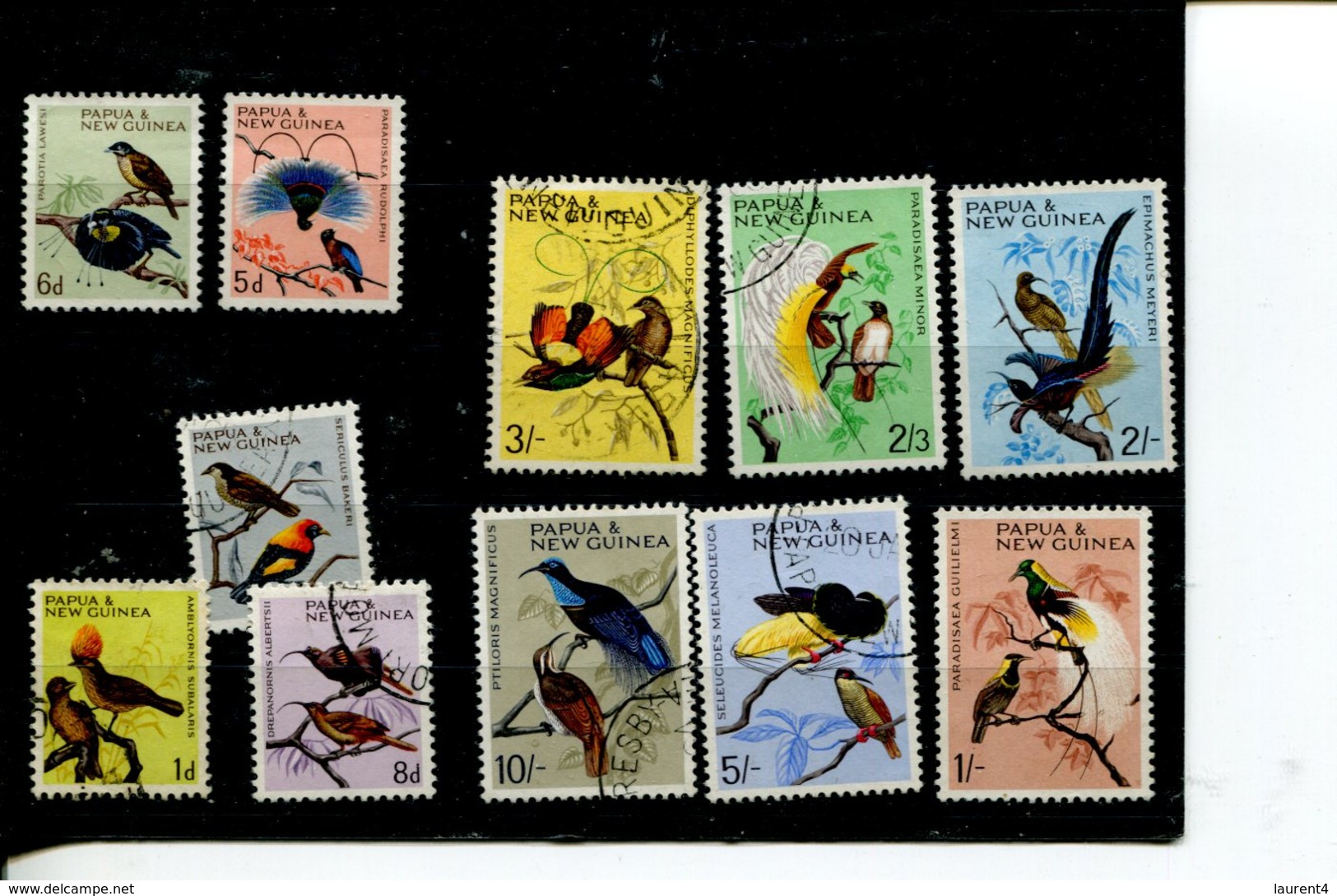 (987 - 27-03-2017) Selection Used Papua New Guinea Birds Stamps - Papouasie-Nouvelle-Guinée