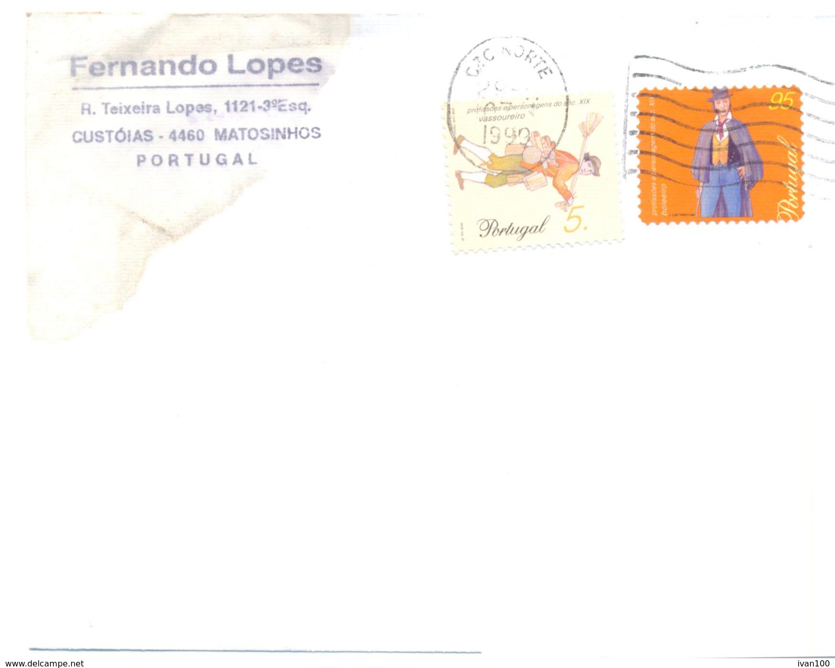 1999. Portugal, The Letter Sent By Air-mail Post To Moldova - Lettres & Documents