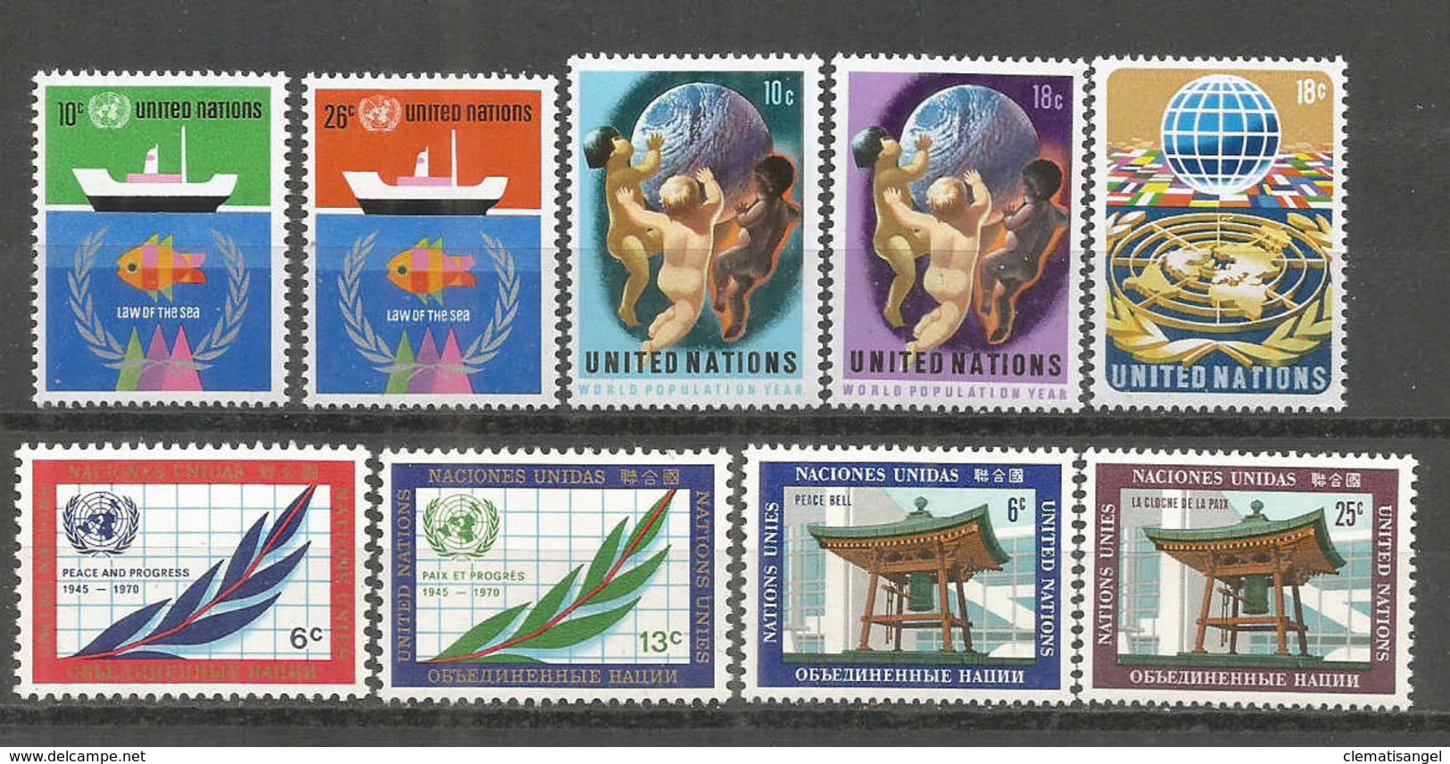 184u * VEREINTE NATIONEN * FÜNF AUSGABEN * POSTFRISCH *!! - Unused Stamps