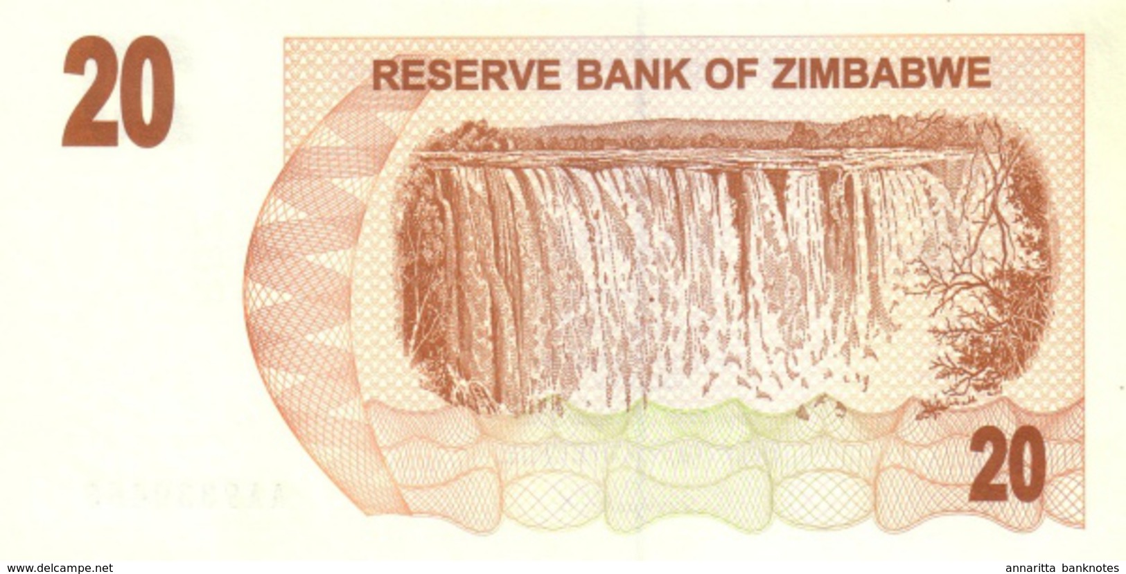 ZIMBABWE 20 DOLLARS 2006 P-40 UNC  [ZW131a] - Zimbabwe