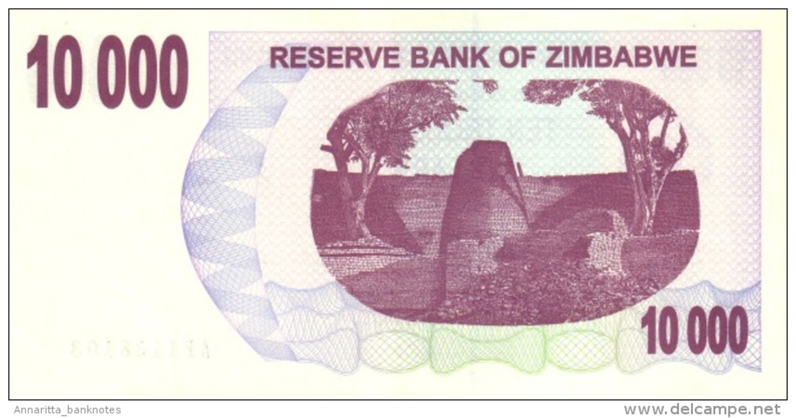 ZIMBABWE 10000 DOLLARS 2007 P-46b UNC  [ZW137b] - Zimbabwe