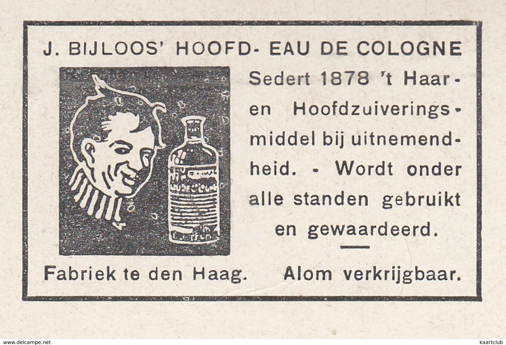 Musicerende Kinderen, Winter, Sneeuw - Reclame: 'J. Bijloos - Eau De Cologne - Fabriek Te Den Haag'  (Holland/Nederland) - Werbepostkarten