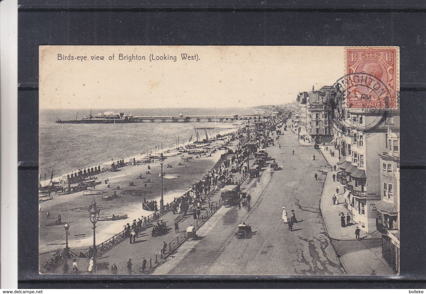 Grande Bretagne - Carte Postale De 1921 - Oblit Brighton - Exp Vers Le Congo Belge - Vue De Brighton - Lettres & Documents