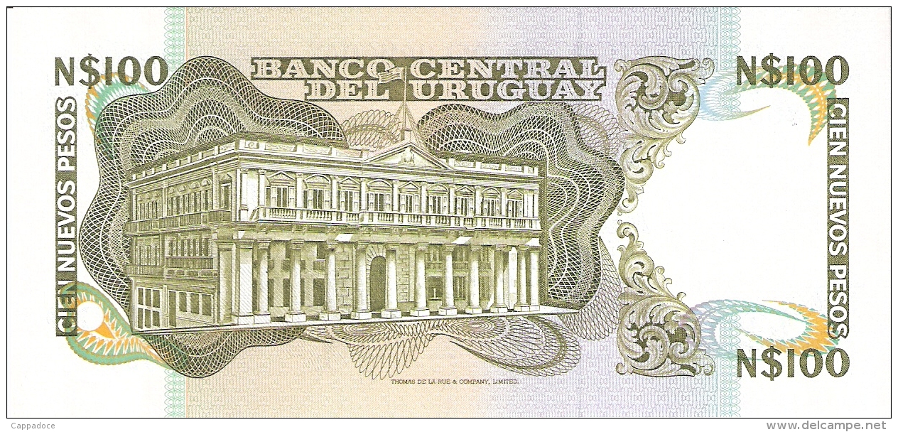 URUGUAY   100 Nuevos Pesos   ND (1987)   P. 62A   UNC - Uruguay