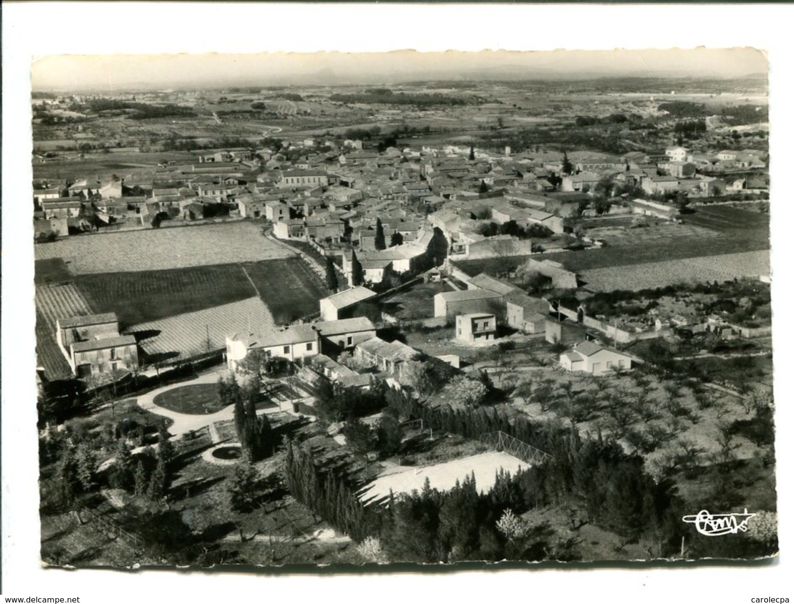 CP - VERGEZE  (30)  VUE  AERIENNE DU VILLAGE - Vergèze