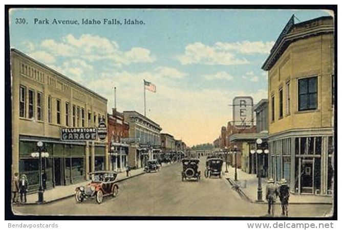 Idaho Falls, Idaho, Park Avenue, Garage, Rex, Cars 20s - Idaho Falls