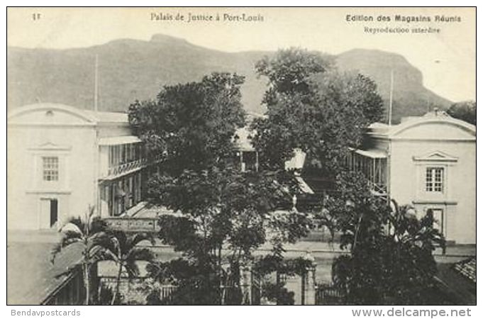 Mauritius Maurice, PORT LOUIS, Palais De Justice (1910s) Postcard - Mauritius