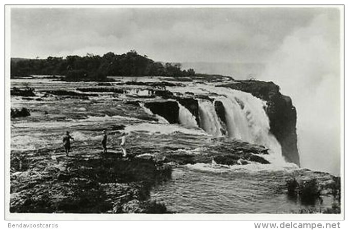 Rhodesia, Victoria Falls, Rapids Above Main Falls (1930s) RPPC - Zimbabwe