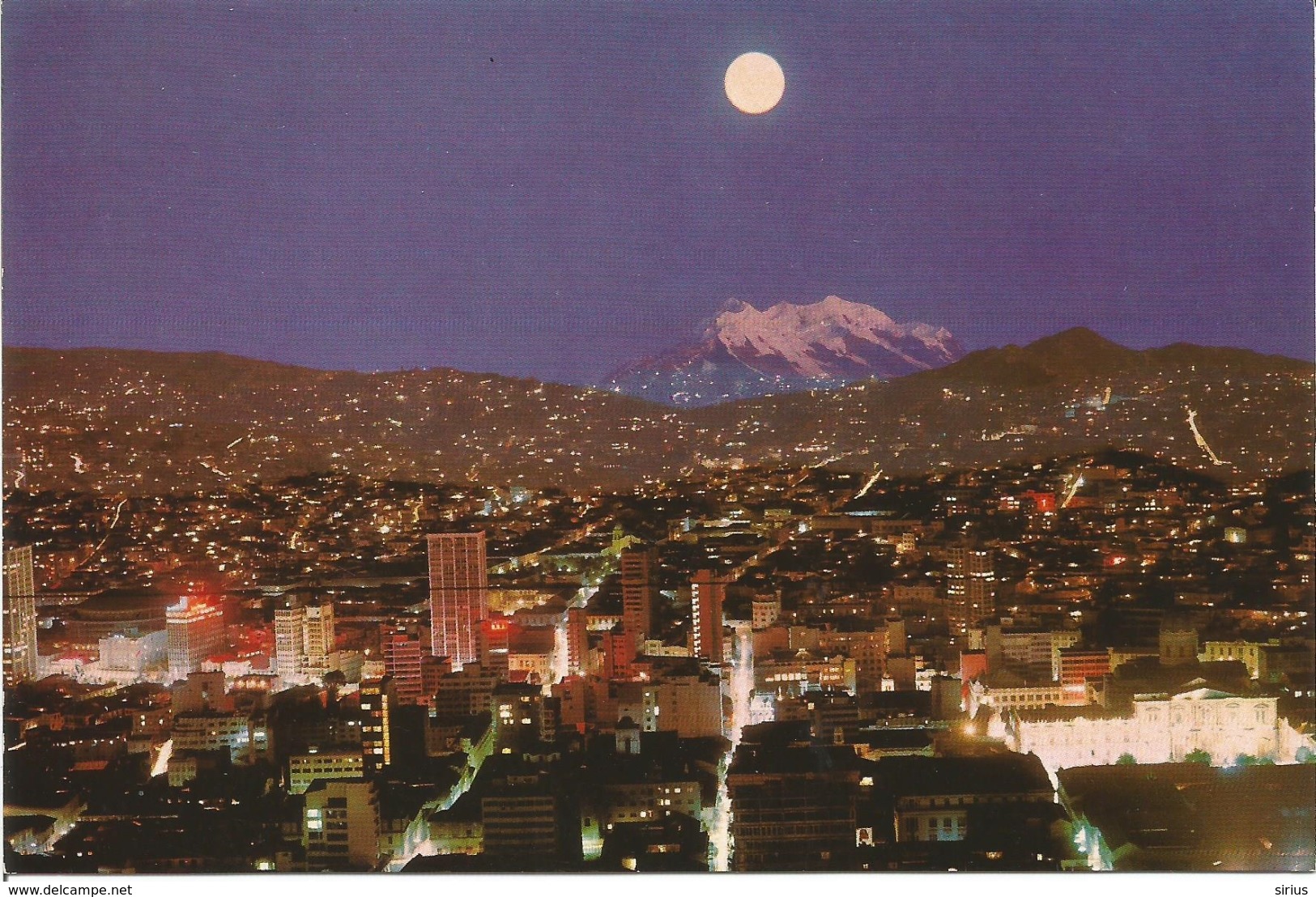 CP - LA PAZ ( Bolivie ) " Vue Sur La Ville La Nuit " - Bolivie