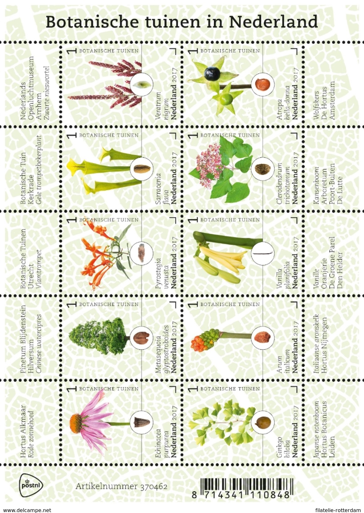 Nederland / The Netherlands - Postfris / MNH - Sheet Botanische Tuinen 2017 PRE-ORDER! - Neufs