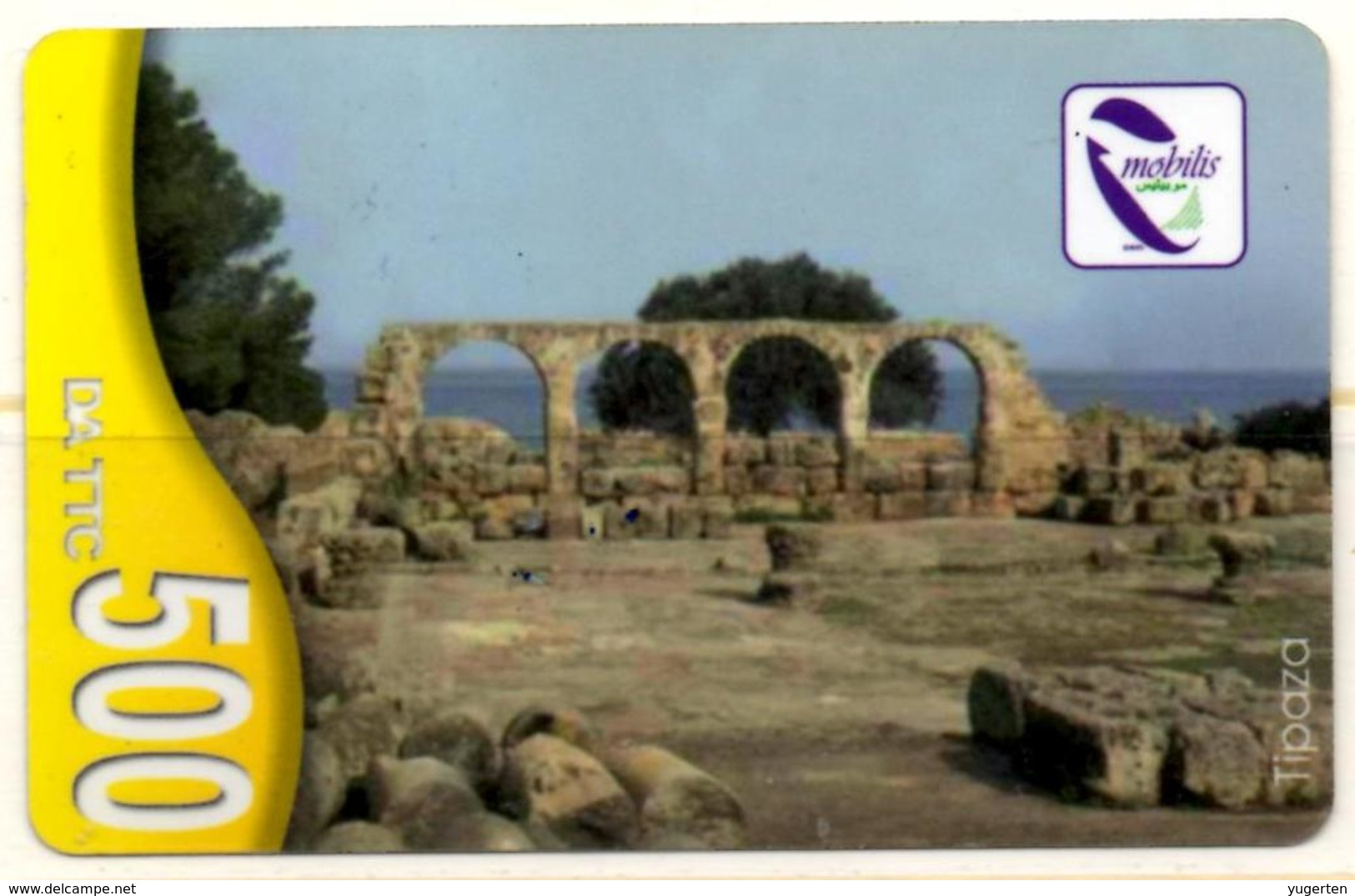 Phonecard Télécarte Mobilis Algérie Algeria - Tipasa Roman Ruins Ruines Romaines Telefonkarte - Algérie