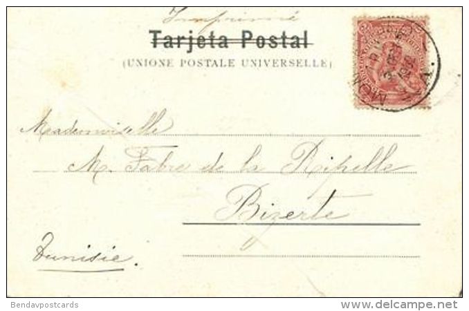 Uruguay, MONTEVIDEO, Calle 25 De Mayo, Shops (1902) Stamp - Uruguay