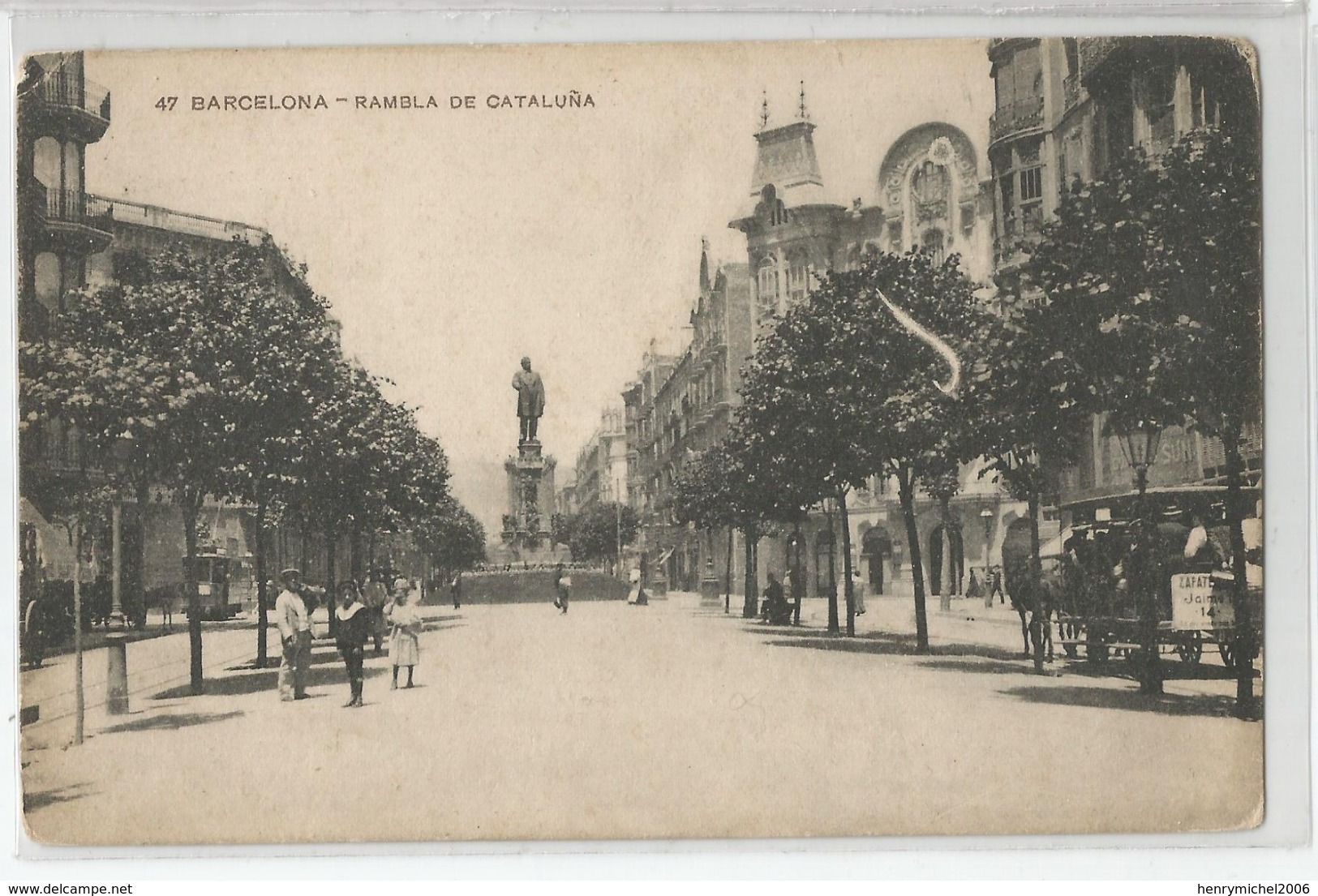 Espagne Espana - Barcelona Rambla De Cataluna 1915 - Barcelona