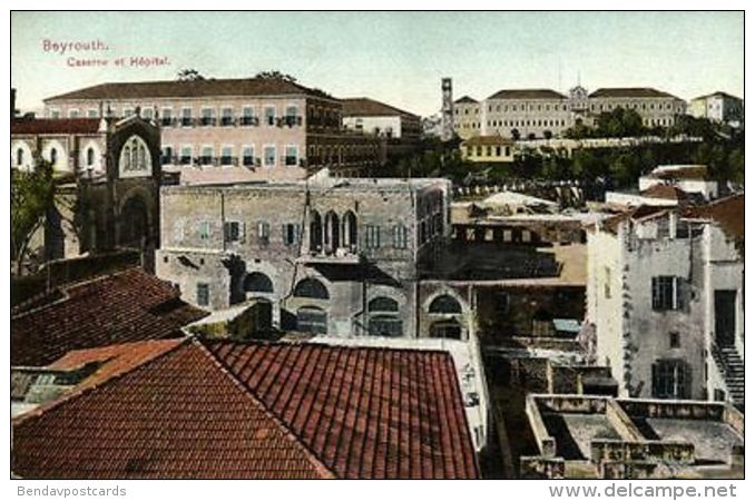 Ottoman Lebanon, BEIRUT BEYROUTH, Barracks And Hospital (1920s) - Autres & Non Classés