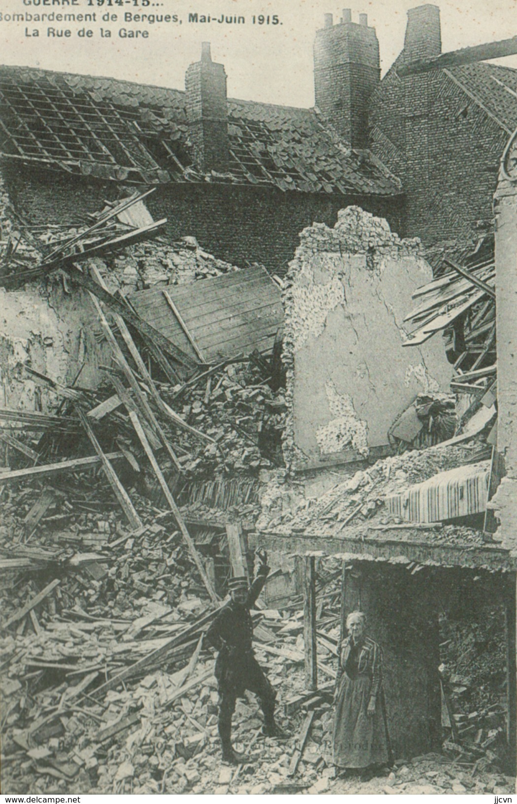 Bergues - Bombardement De Bergues - Mai-Juin 1915 - La Rue De La Gare - Bergues