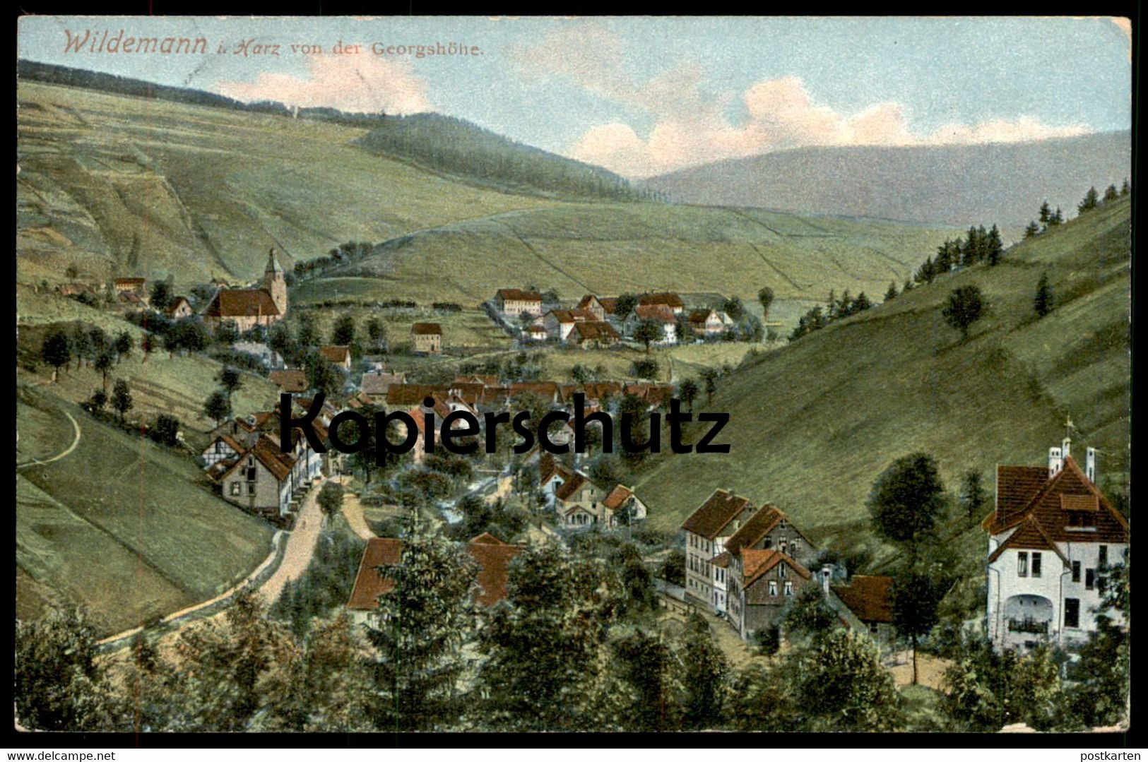 ALTE POSTKARTE WILDEMANN IM HARZ VON DER GEORGSHÖHE Ansichtskarte Postcard AK Cpa - Wildemann