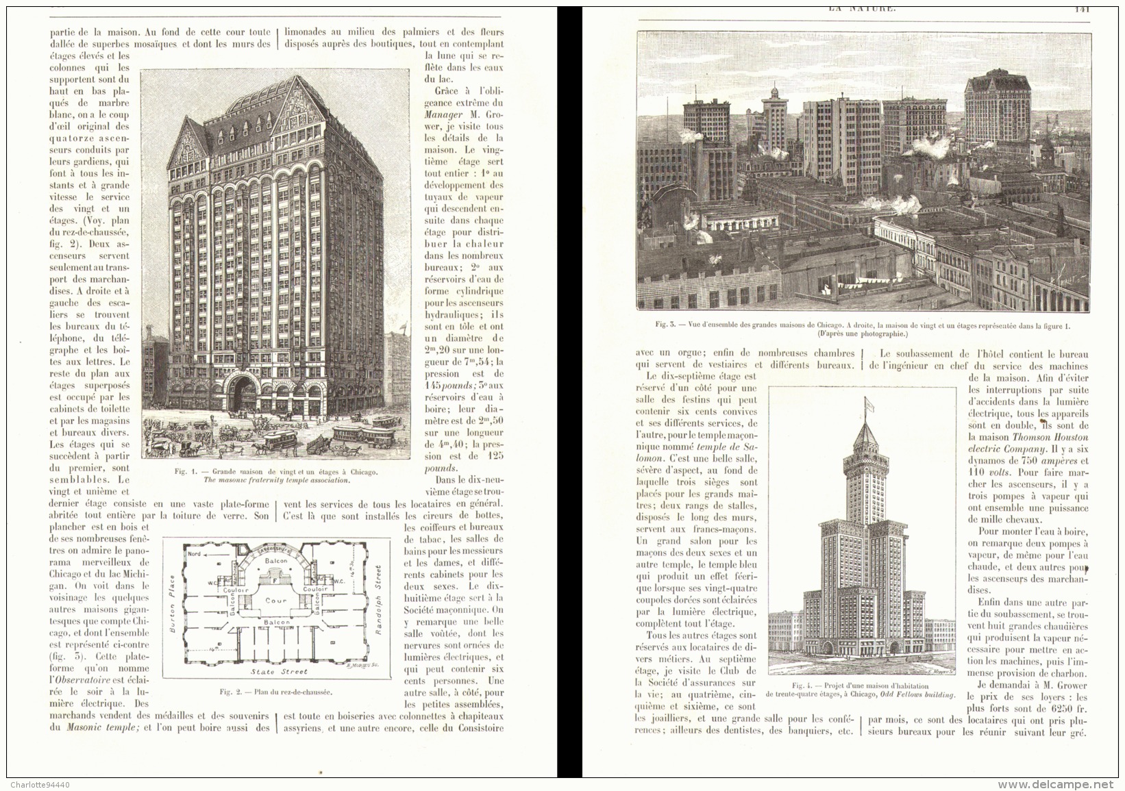 LES GRANDES MAISONS DE CHICAGO  1893 - Chicago