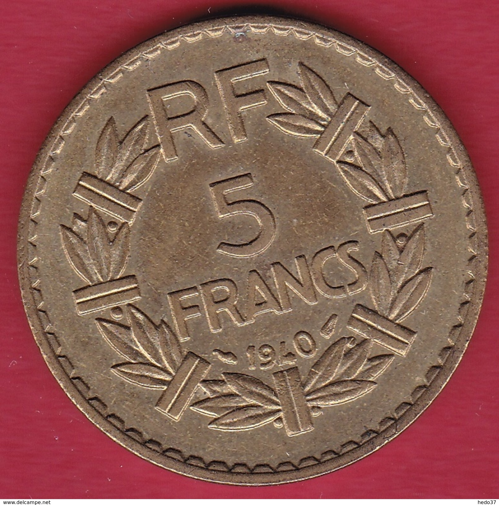 France 5 Francs Lavrillier Cupro-alu - 1940 - SUP - Autres & Non Classés