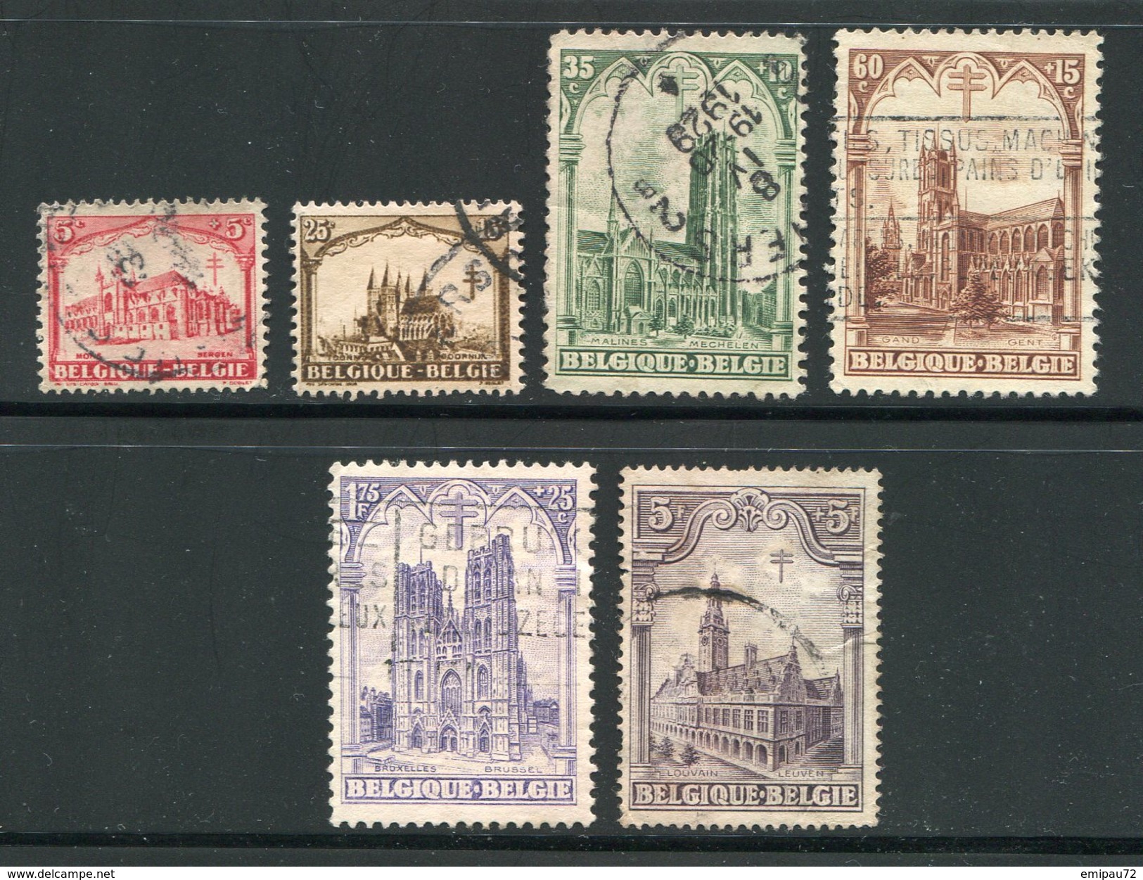 BELGIQUE- Y&T N°267 à 272- Oblitérés (belle Cote!!!) - 1929-1937 Heraldieke Leeuw