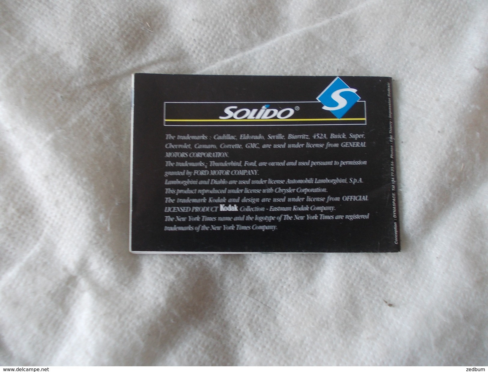 Solido 1992 Mini Catalogue - Modellbau