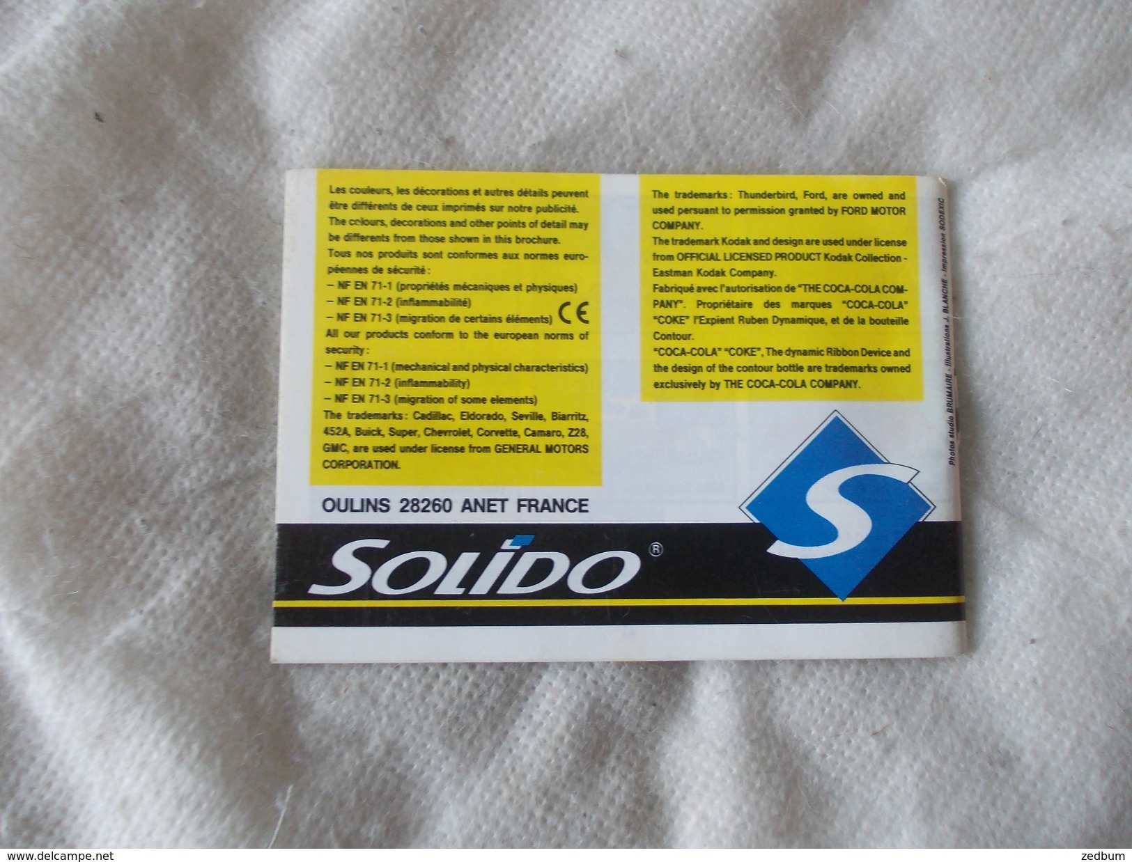 Solido 1991 Mini Catalogue - Modelbouw