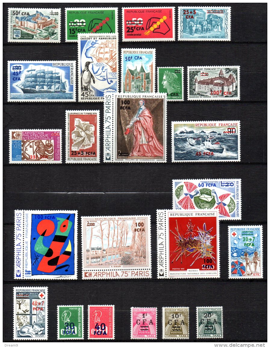 CFA FRANCE - Lot Collection De 106 Timbres Neufs** - Sammlungen (ohne Album)