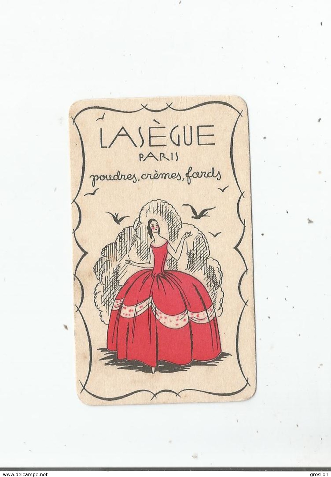 CARTE PARFUMEE ANCIENNE LASEGUE PARIS (POUDRES CREMES FARDS) - Oud (tot 1960)