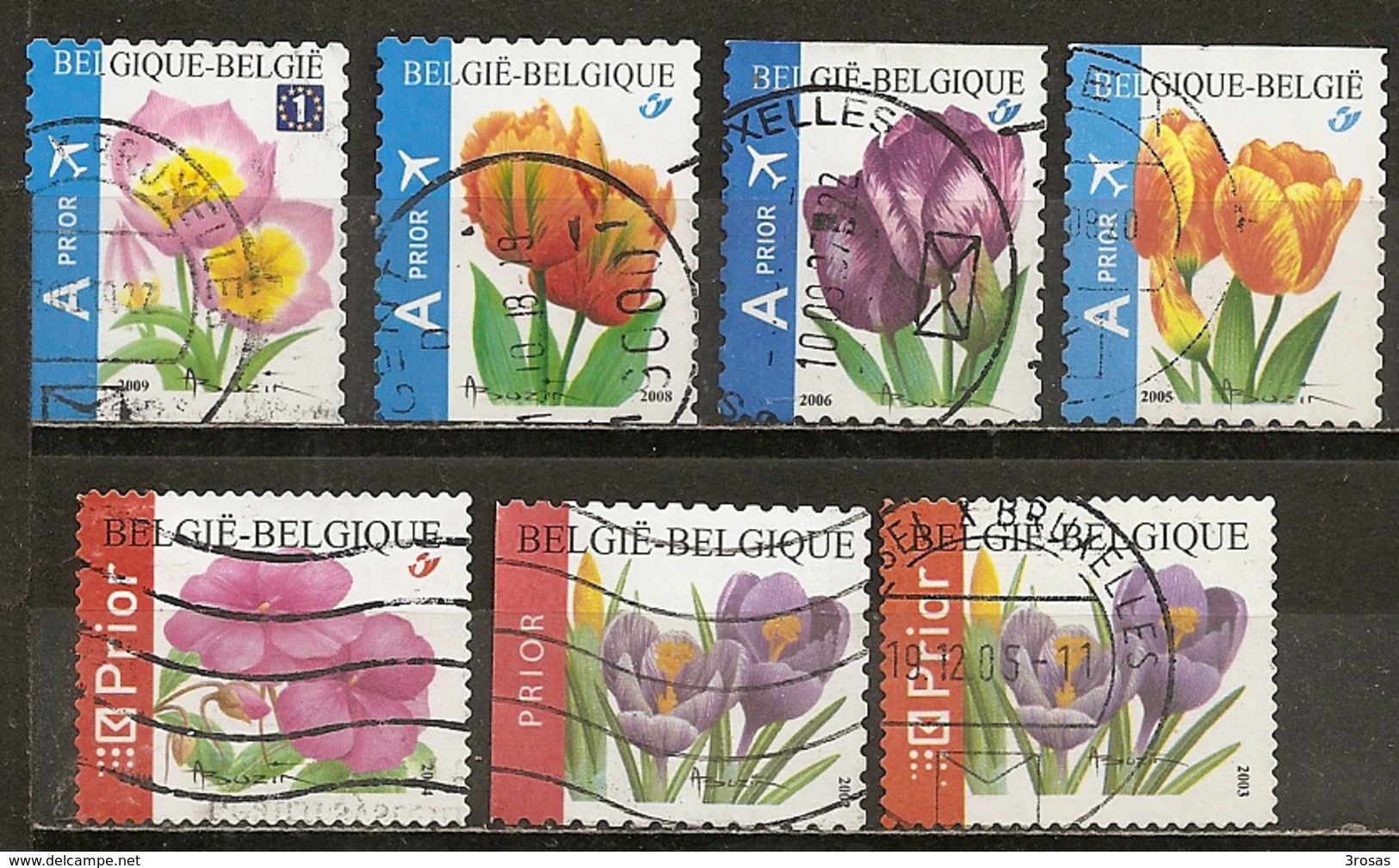 Belgique Belgium 200- Fleurs Flowers Obl - Used Stamps