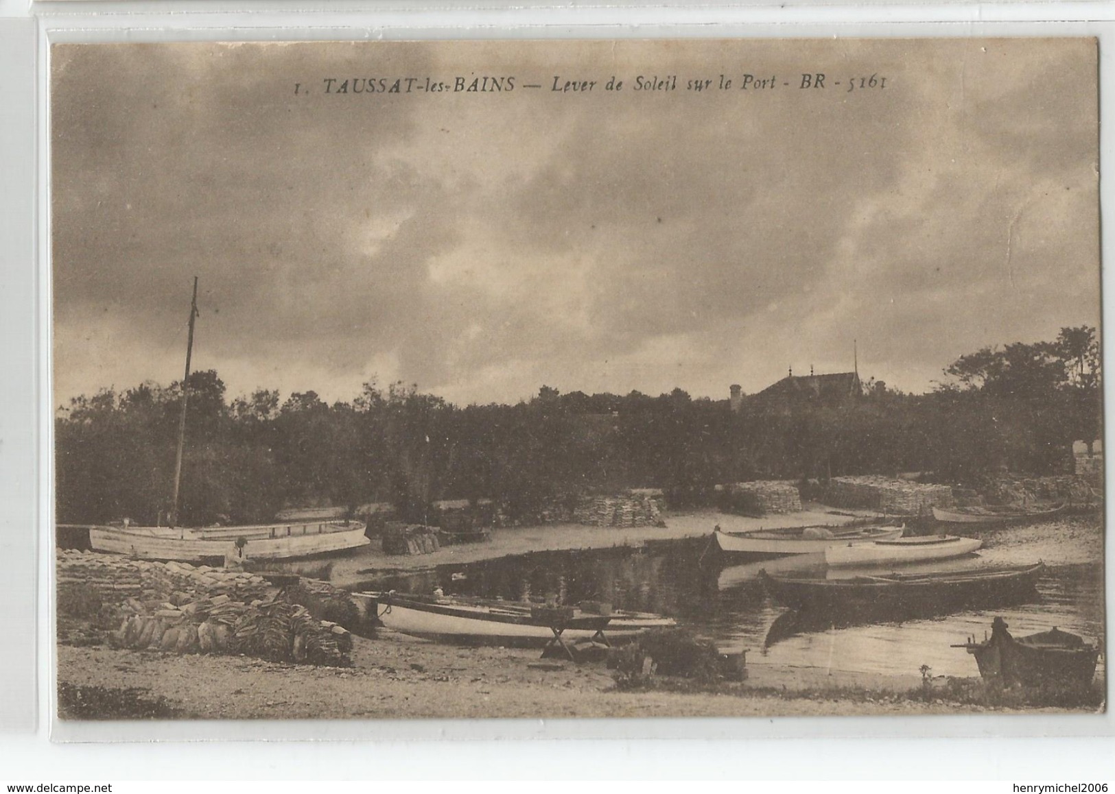 Gironde - 33 - Taussat Les Bains - Lever De Soleil Sur Le Port 1919 - Other & Unclassified