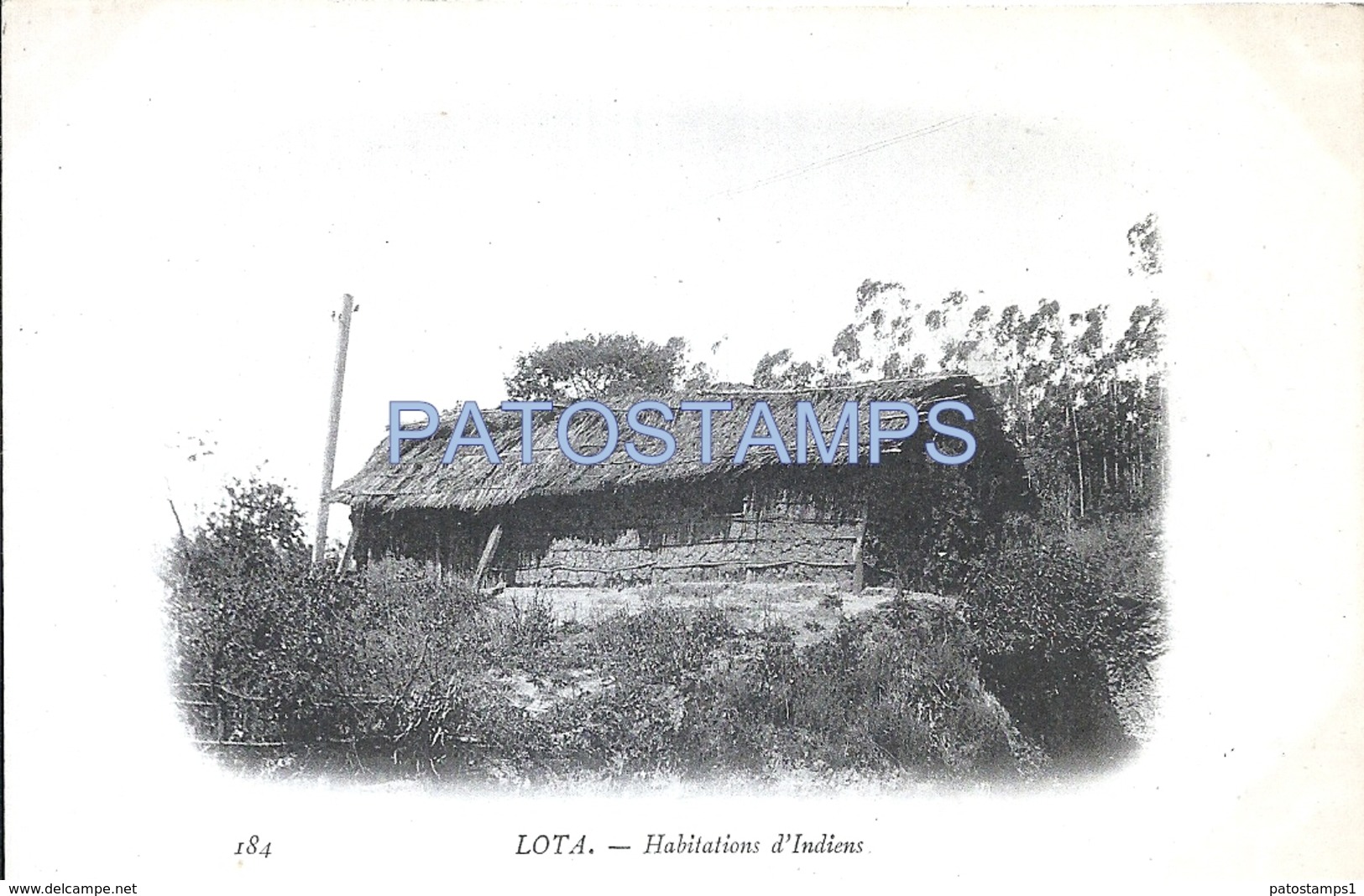 69388 CHILE LOTA BIOBIO COSTUMES INDIAN HOUSING SHIP VIAJE FRAGATA PHAETON FRANCE AÑO 1902 CARD NO POSTAL POSTCARD - Chile