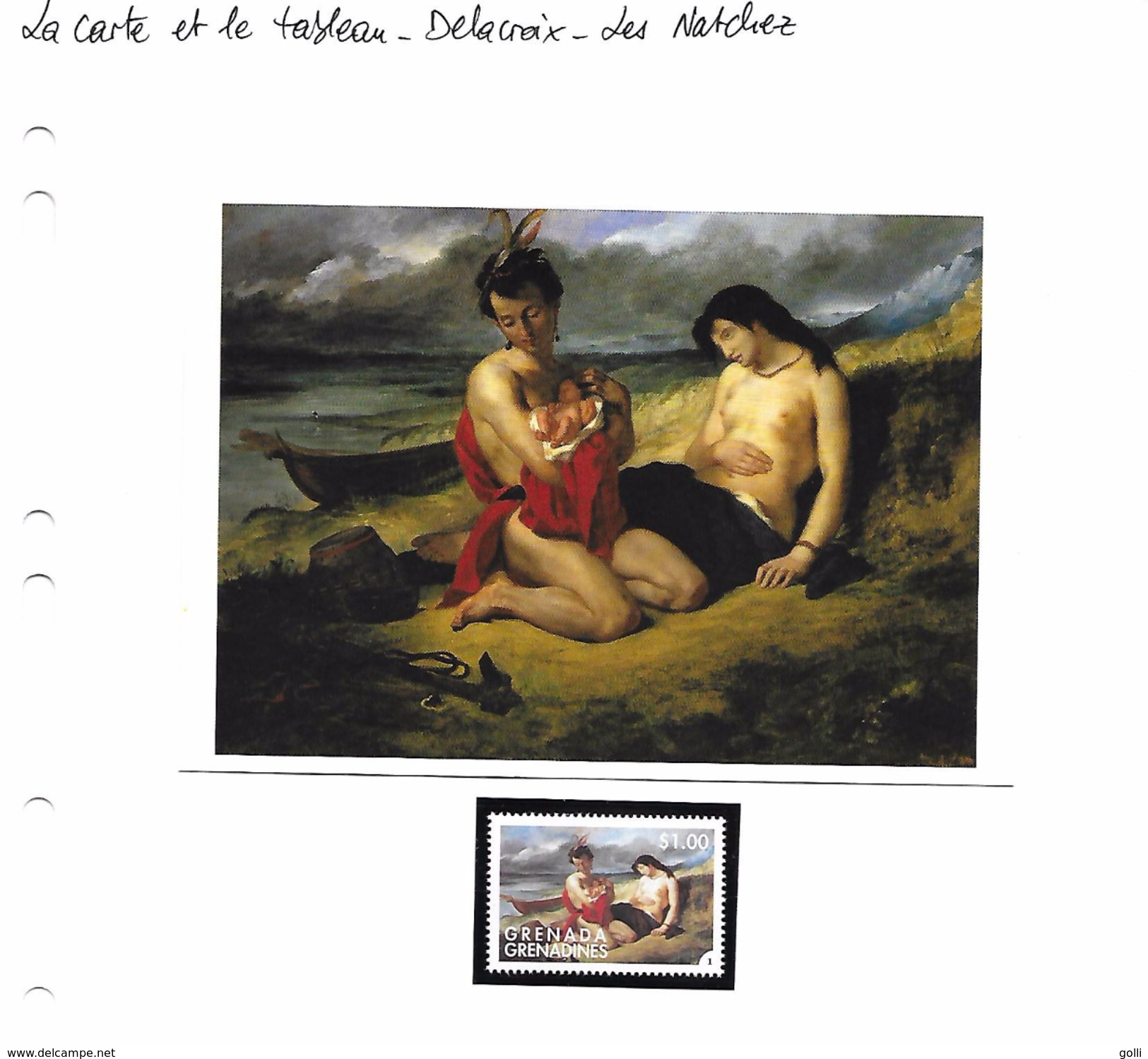 La Carte Et Le Tableau - Delacroix - Les Natchez - Other & Unclassified